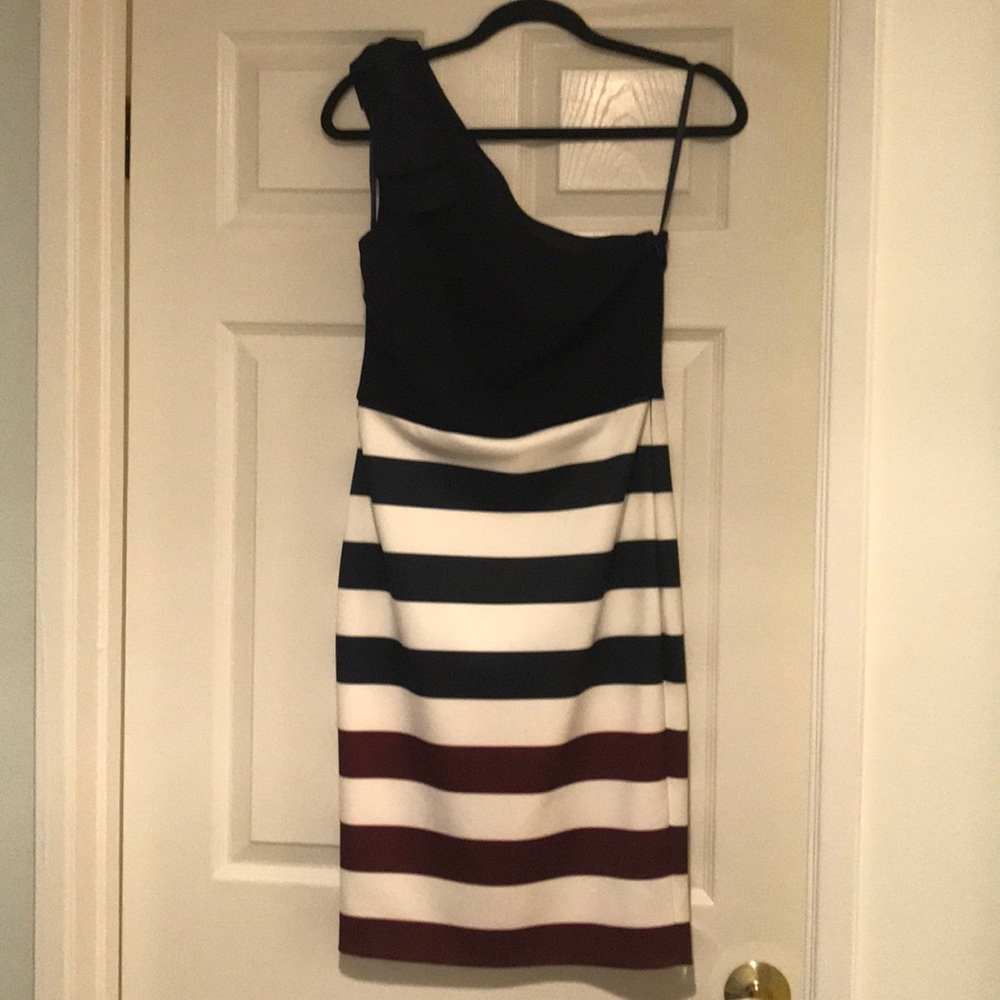 Ted Baker Hilila One Shoulder Striped Dress